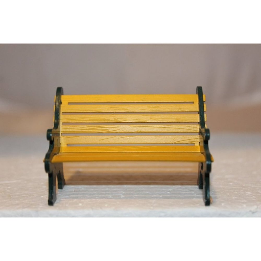 Dept 56 Village Accessories - Wrought Iron Park Bench - Yellow